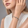 Belvoraringelite - Factory Direct Sales Cross-Border Spanish Two-World Bracelet Popular Fashion Versatile Round Bead Crystal Flower Accessories Wholesale